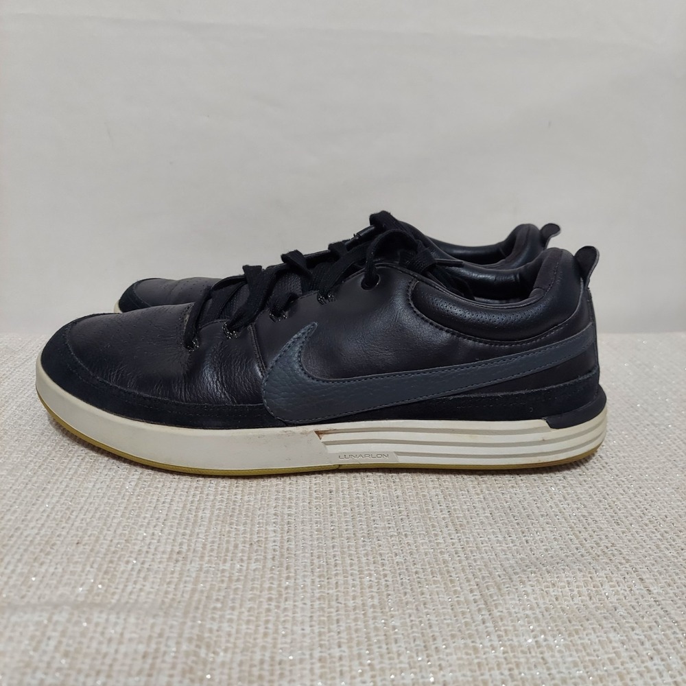 Nike Lunarlon Spikeless Black Golf Shoes Men's Size 10 652780-001 - Picture 3 of 8